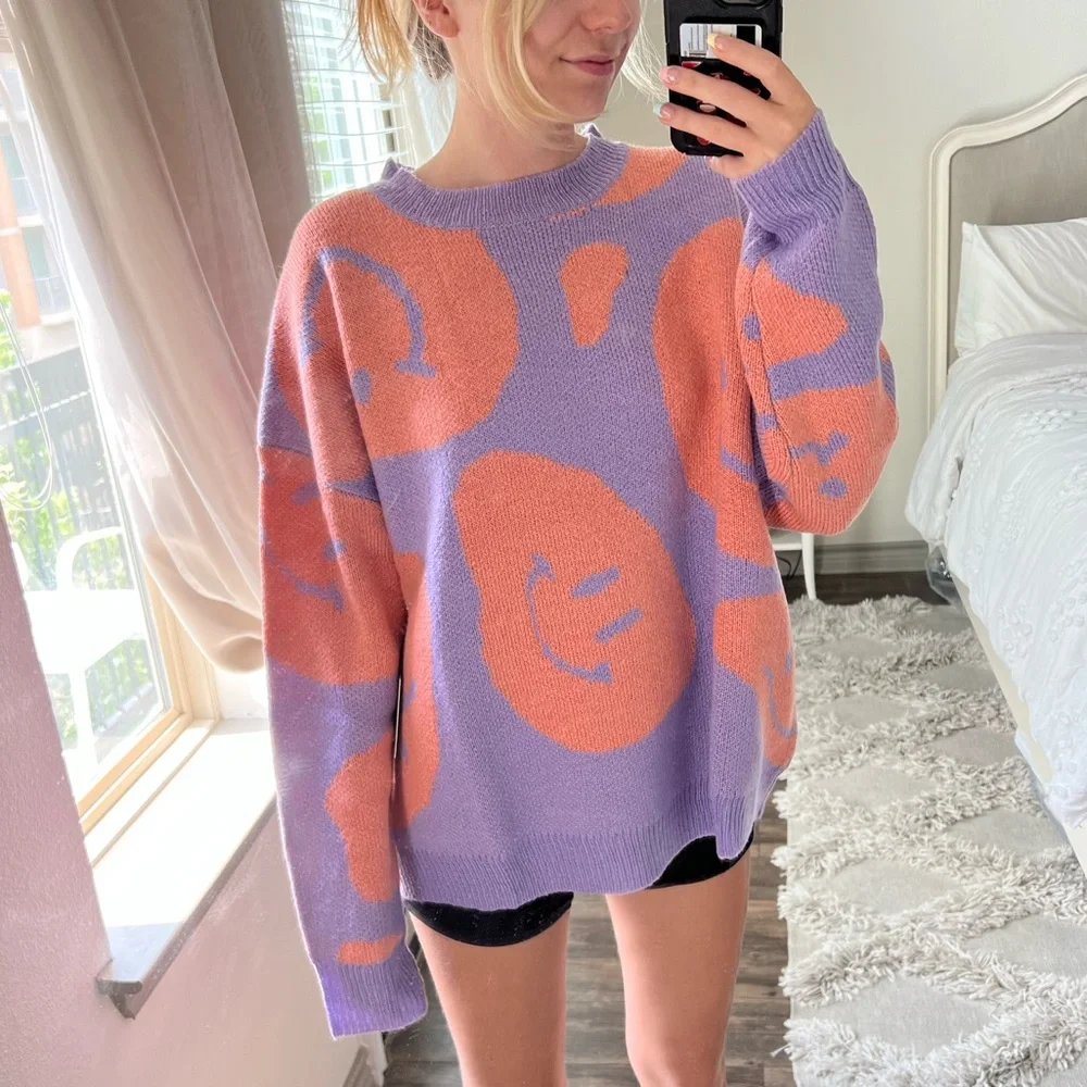 All Smiles Sweatshirt purple and pink - Picture 5 of 5